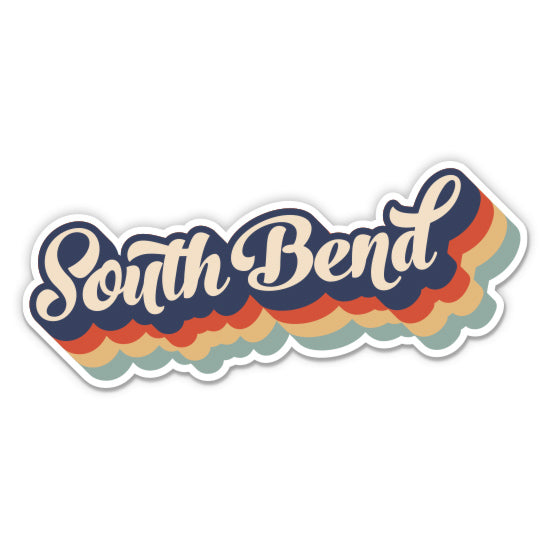 South Bend Indiana Retro Sticker