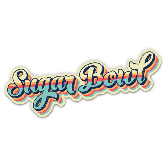 Sugar Bowl Retro Ski Style Sticker