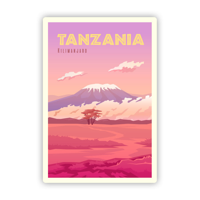 Tanzania Mount Kilimanjaro Travel Sticker