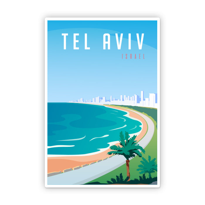 Tel Aviv Israel Travel Sticker