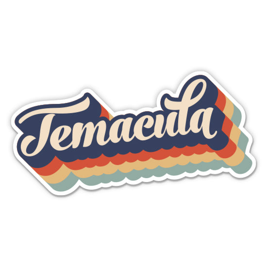 Temacula California Retro Sticker