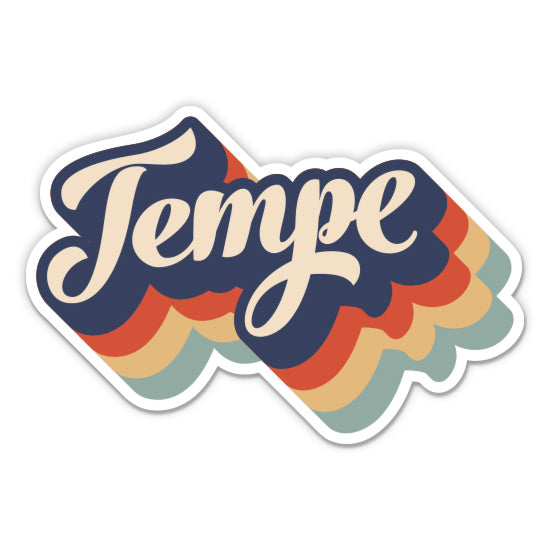 Tempe Arizona Retro Sticker