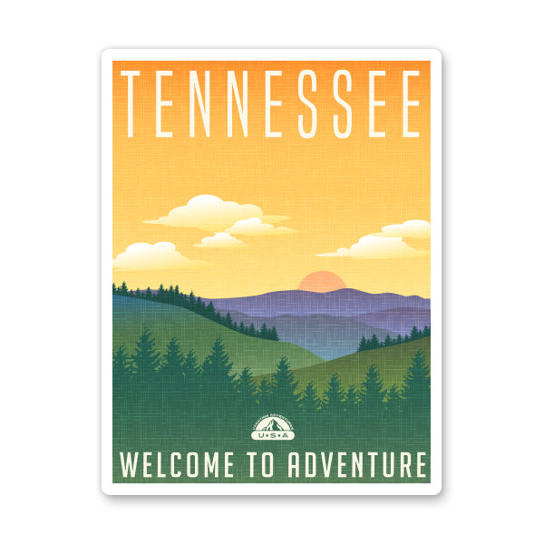 Tennessee Travel Poster Style Sticker
