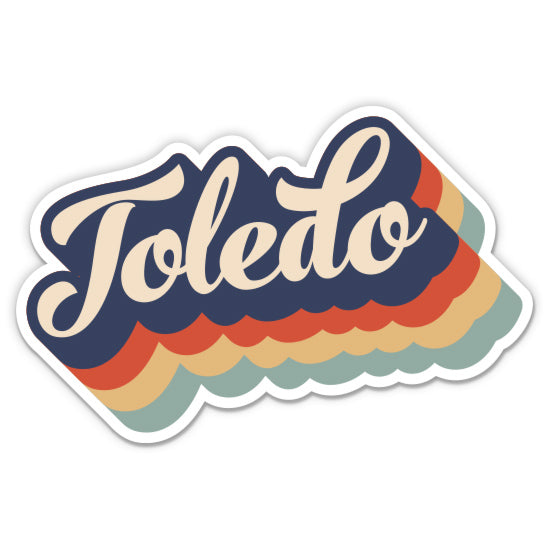 Toledo Ohio Retro Sticker