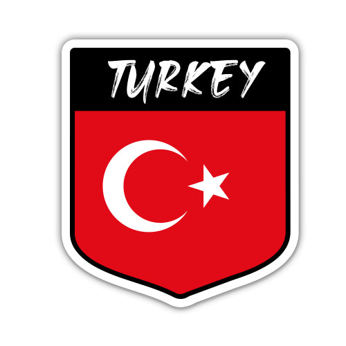 Turkey Flag Shield Sticker
