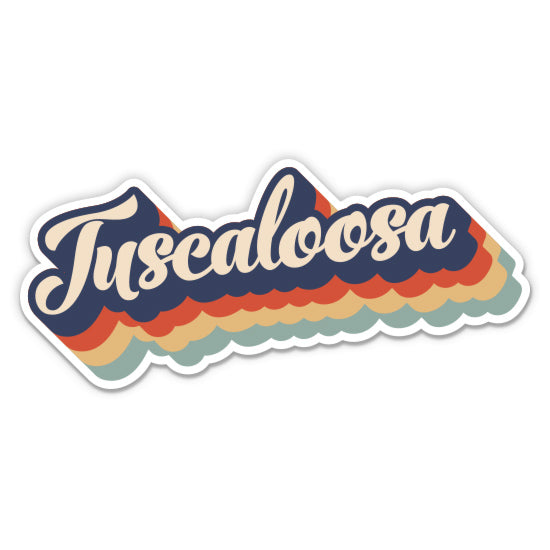 Tuscaloosa Alabama Retro Sticker