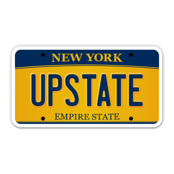 Upstate New York License Plate Style Sticker