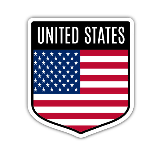 United States Flag Shield Sticker