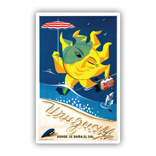 Uruguay Vintage Travel Sticker