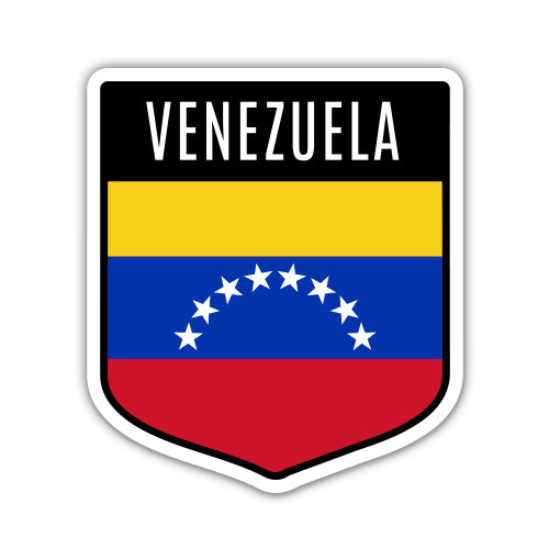 Venezuela Flag Shield Sticker