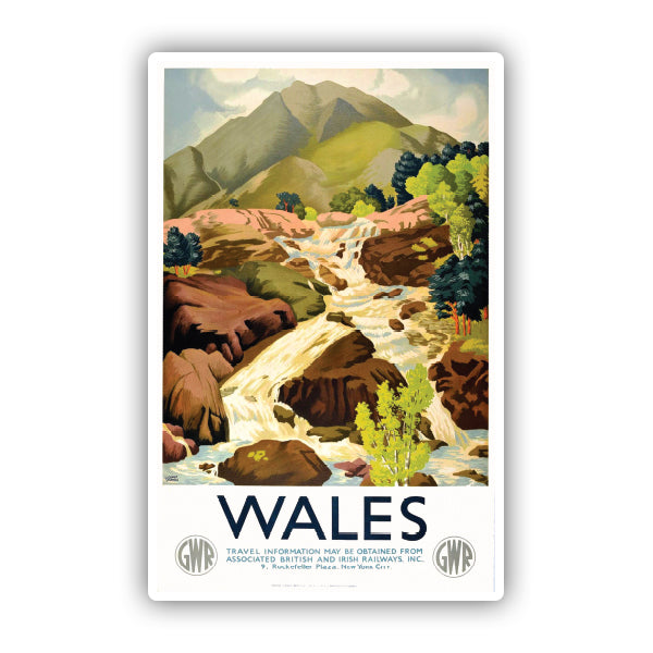 Wales Vintage Travel Sticker