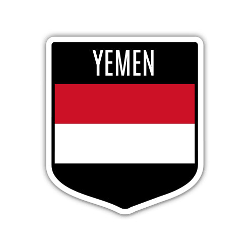 Yemen Flag Shield Sticker