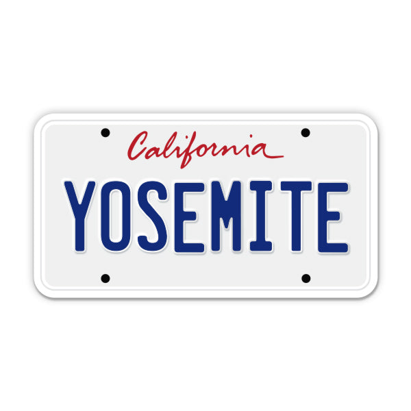 Yosemite License Plate Style Sticker
