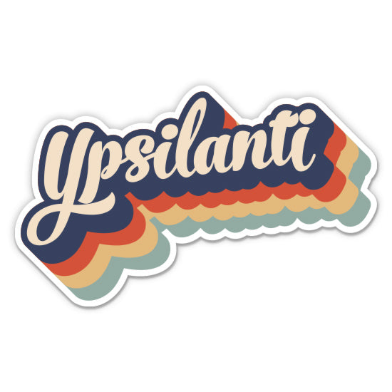 Ypsilanti Michigan Retro Sticker