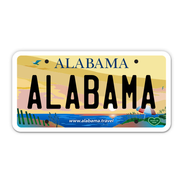 Alabama License Plate Style Sticker
