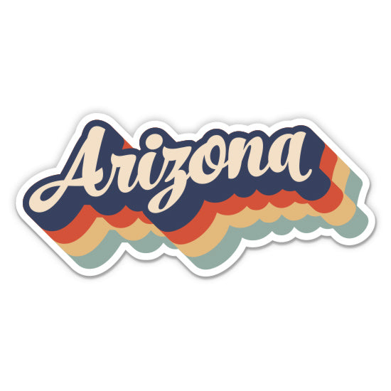 Arizona Retro Letters Style Sticker