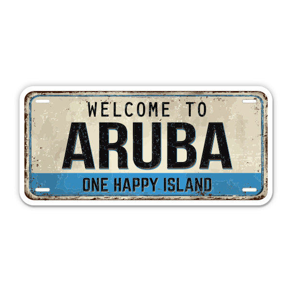 Welcome to Aruba One Happy Island Sticker