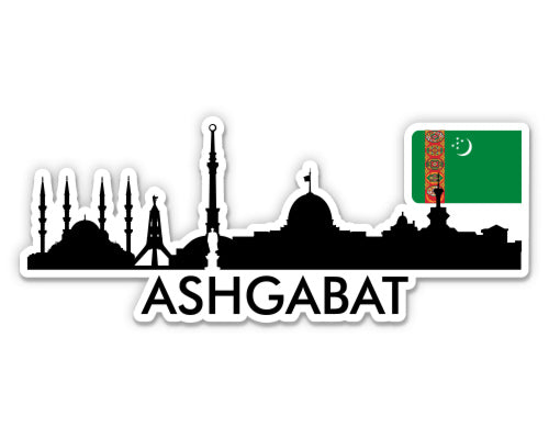 Ashgabat Turkmenistan City Skyline Sticker