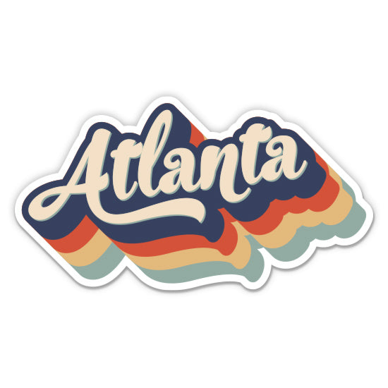 Atlanta Georgia Retro Sticker