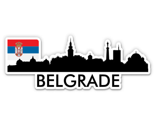 Belgrade Serbia City Skyline Sticker