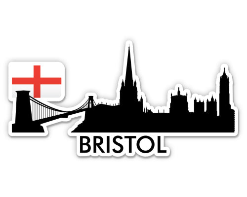 Bristol England City Skyline Sticker