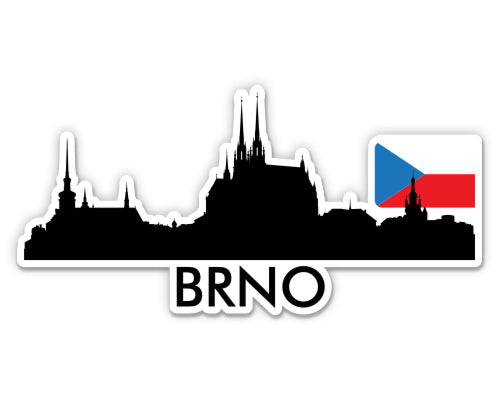 Brno Czechia City Skyline Sticker