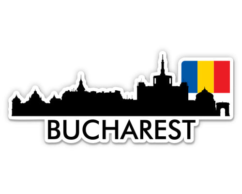 Bucharest Romania City Skyline Sticker