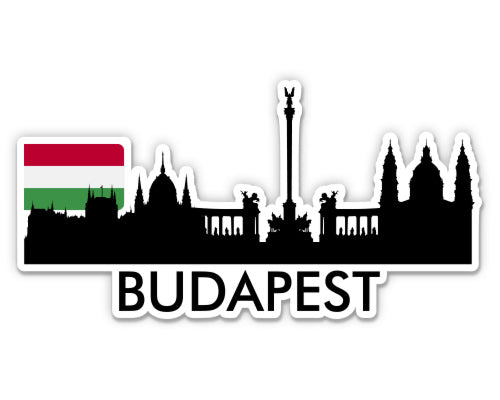 Budapest Hungary Skyline Sticker