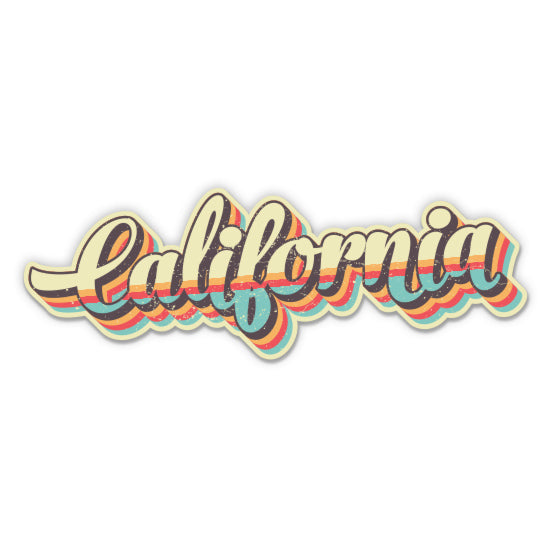 California Retro Surf Style Sticker