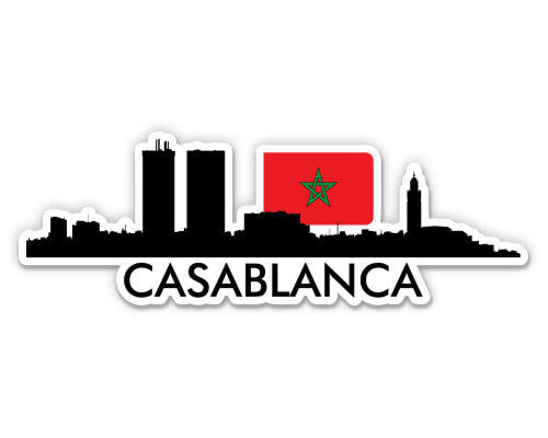 Casablanca Morocco Skyline Sticker
