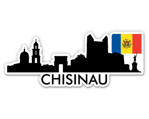Chisinau Moldova City Skyline Sticker