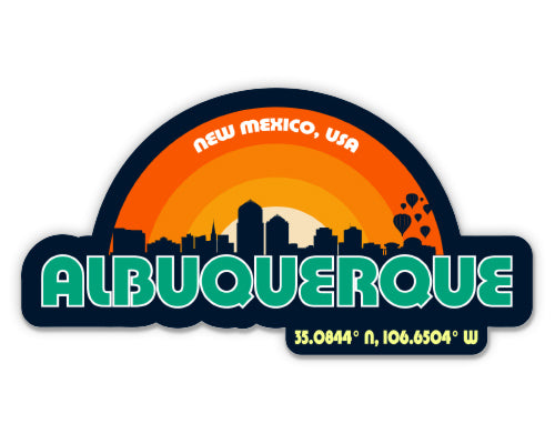 Albuquerque New Mexico Skyline Sticker