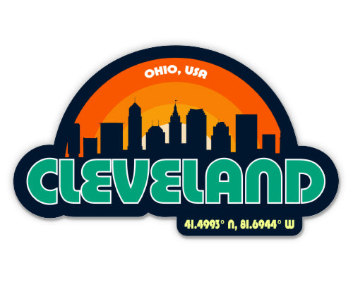 Cleveland Ohio Skyline Sticker
