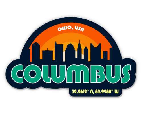 Columbus Ohio Skyline Sticker