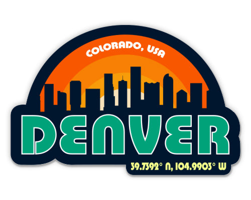 Denver Colorado Skyline Sticker