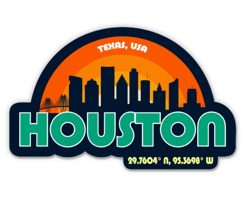 Houston Texas Skyline Sticker