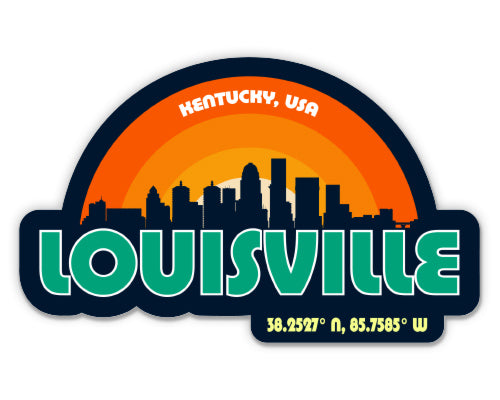 Louisville Kentucky Skyline Sticker
