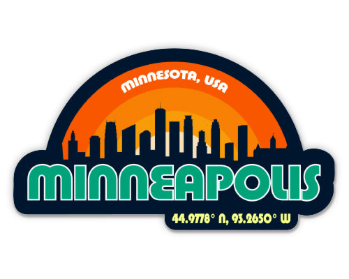 Minneapolis Minnesota Skyline Sticker