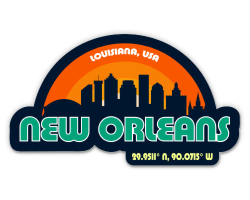 New Orleans Louisiana Skyline Sticker