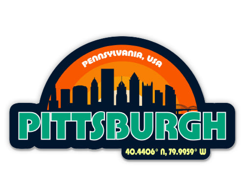 Pittsburgh Pennsylvania Skyline Sticker