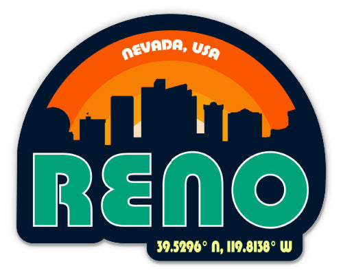Reno Nevada Skyline Sticker