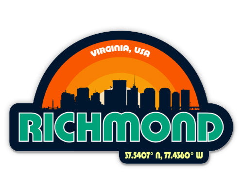 Richmond Virginia Skyline Sticker