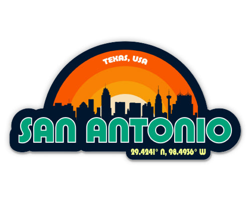 San Antonio Texas Skyline Sticker