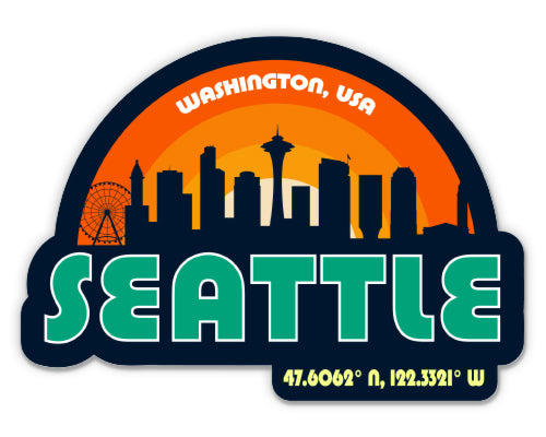 Seattle Washington Skyline Sticker