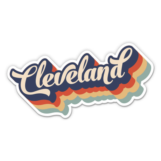 Cleveland Ohio Retro Sticker