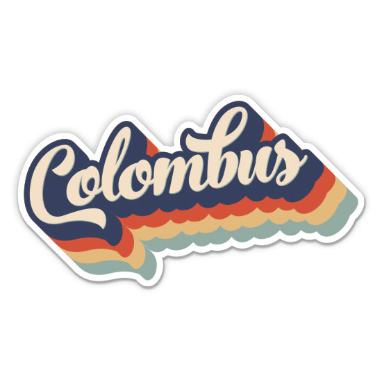 Colombus Ohio Retro Sticker