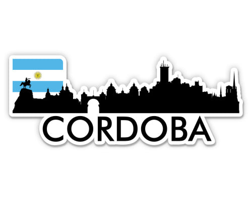 Cordoba Argentina City Skyline Country Flag Sticker