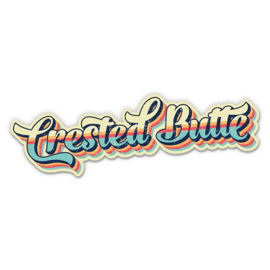 Crested Butte Retro Ski Style Sticker