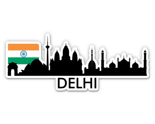 Delhi India Skyline Sticker