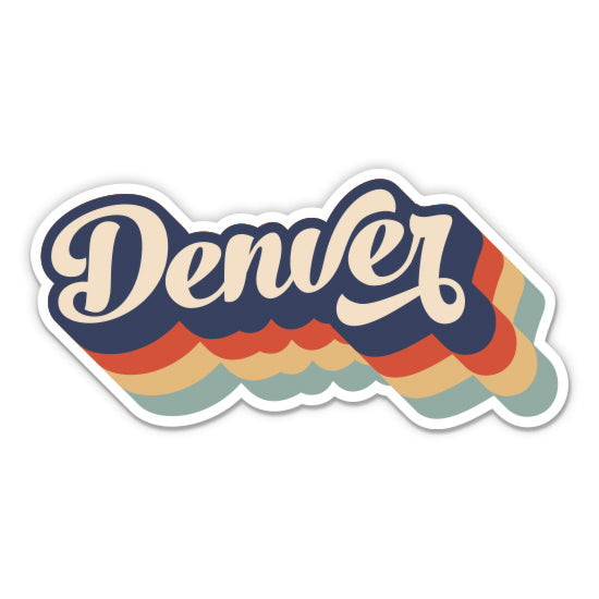 Denver Colorado Retro Sticker